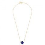 Collier Morganne Bello Friandise Trèfle Lapis Lazuli Or Jaune