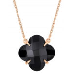 Collier Morganne Bello Victoria Onyx Or Rose