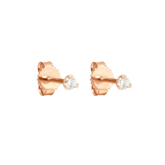 Boucles d'Oreilles gigi CLOZEAU Mini Puce Diamants Or