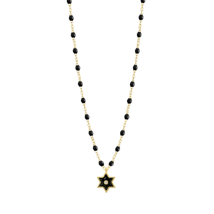 Necklace gigi CLOZEAU Star Diamond and Resin Gold 42cm