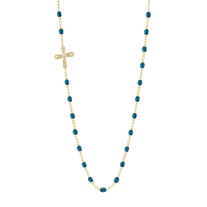 Collier gigi CLOZEAU Croix Vintage Diamant & Or