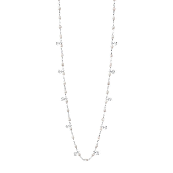 Collier gigi CLOZEAU Suprême Or Blanc 10 Diamants 60cm