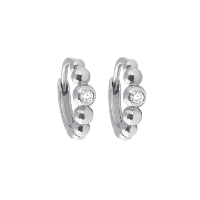 Boucles d'Oreilles gigi CLOZEAU Créoles Lucky Diamants Or