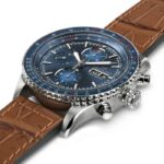 Montre Hamilton Khaki Aviation Converter Auto Chrono Cadran Bleu Bracelet Cuir 44MM