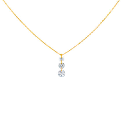 Collier La Brune & La Blonde 360° Trio Diamants Or Jaune