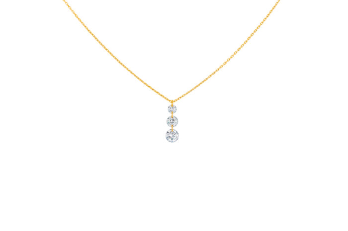 Collier La Brune & La Blonde 360° Trio Diamants Or Jaune