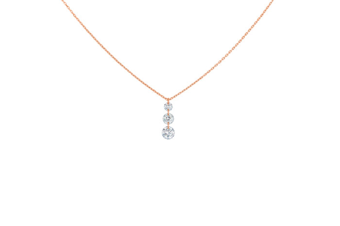 Collier La Brune & La Blonde 360° Trio Diamants Or Rose