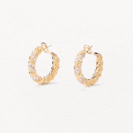 Boucles d'Oreilles Poiray Dune de Poiray Diamants Or Jaune