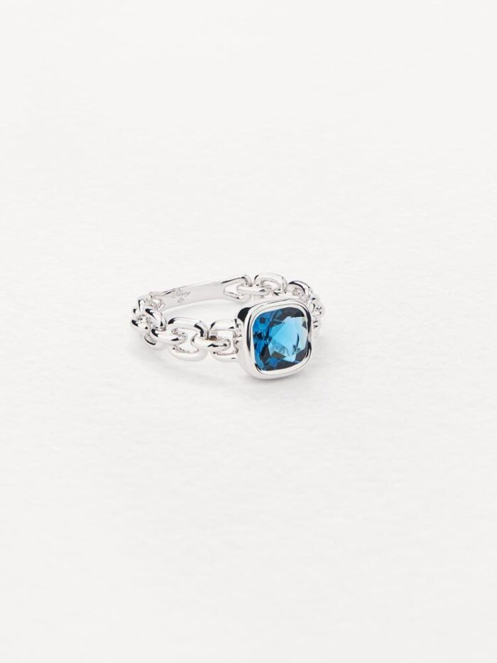 Bague Poiray Indrani Topaze Bleue Or Blanc