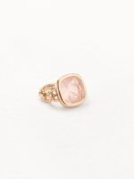 Bague Poiray Indrani Grand Modèle Quartz Rose Or Rose