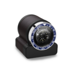 Watch winder Scatola Del Tempo Rotor One  Sport Chocolat Bleu Cuir