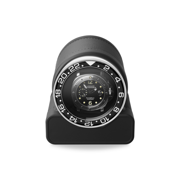 Watch winder Scatola Del Tempo Rotor One  Sport Grey Black Leather