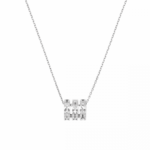 Collier Dinh Van Pulse Or Blanc Et Diamants