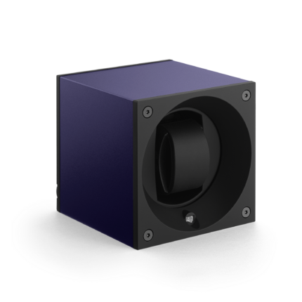 Automatic Watchwinder SwissKubik Masterbox Aluminium Dark Blue