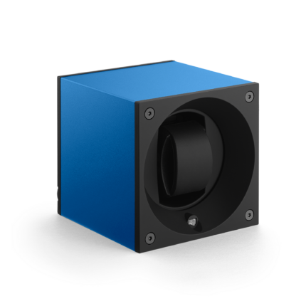 Automatic Watchwinder SwissKubik Masterbox Aluminium Blue Sapphire