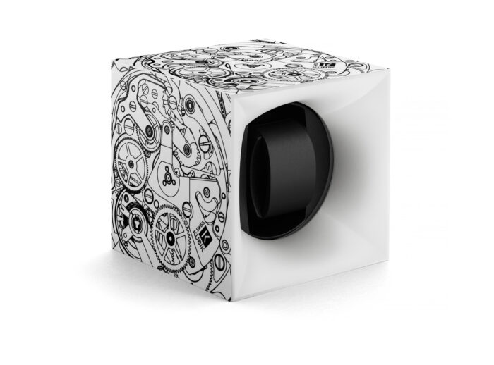 Automatic Watchwinder SwissKubik Startbox White Movement