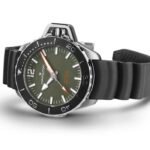 Montre Hamilton Khaki Navy Frogman Auto Cadran Vert Bracelet Caoutchouc 41MM