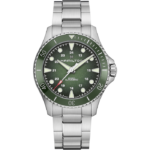 Montre Hamilton Khaki Navy Scuba Auto Cadran Vert Bracelet Acier 43MM