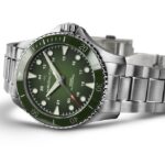 Montre Hamilton Khaki Navy Scuba Auto Cadran Vert Bracelet Acier 43MM