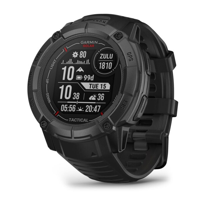 Montre Garmin Instinct 2X Solar Tactical Noire Connectée Bracelet Caoutchouc 50MM