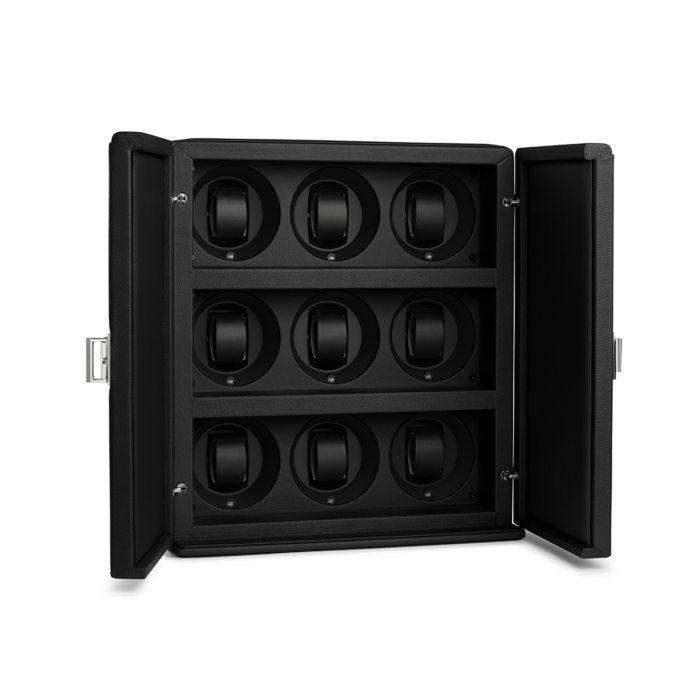 Watch winder Scatola Del Tempo Rotore  9 Black Leather