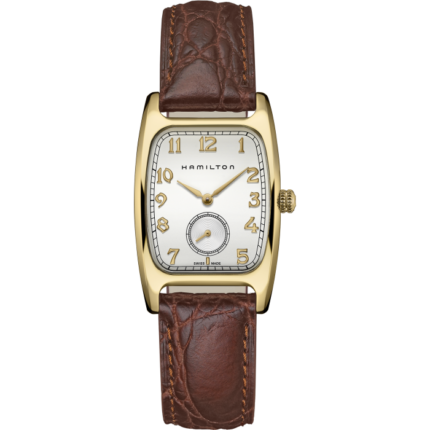 Montre Hamilton American Classic Boulton Quartz Indiana Jones Cadran Blanc Bracelet Cuir