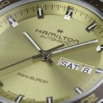 Montre Hamilton American Classic Pan Europ Day Date Auto Cadran Vert Bracelet Cuir 42MM