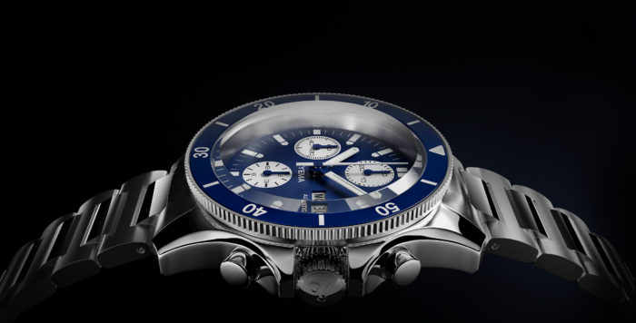 Montre Yema Navygraf Chrono Auto Cadran Bleu