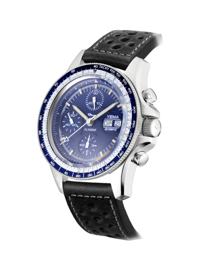 Montre Yema Flygraf Navigator Auto Cadran Bleu