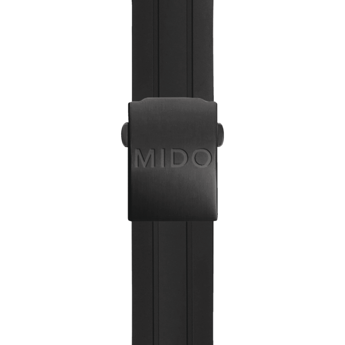 Montre Mido Multifort Gent Auto Cadran Noir Bracelet Caoutchouc 42MM