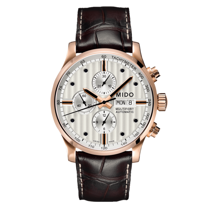 Montre Mido Multifort Chronograph Auto Cadran Argenté