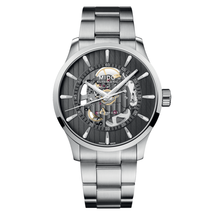 Montre Mido Multifort Skeleton Vertigo Auto Cadran Noir