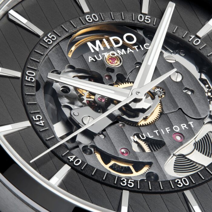 Montre Mido Multifort Skeleton Vertigo Auto Cadran Noir