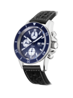 Montre Yema Navygraf Chrono Auto Cadran Bleu Bracelet Cuir 40MM