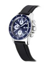 Montre Yema Navygraf Chrono Auto Cadran Bleu Bracelet Caoutchouc 40MM