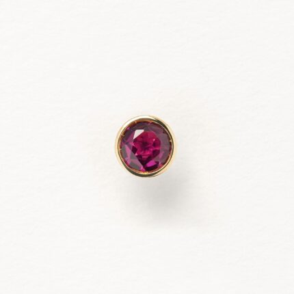 Puce d'Oreille Poiray Lolita Rhodolite Or Jaune