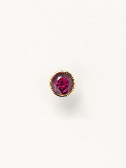 Puce d'Oreille Poiray Lolita Rhodolite Or Jaune