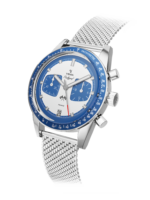 Montre Yema Rallygraf Meca Quartz Cadran Bleu Bracelet Acier 39MM