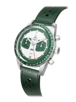 Montre Yema Rallygraf Meca Quartz Cadran Vert Bracelet Cuir 39MM