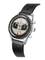 Montre Yema Rallygraf Meca Quartz Cadran Panda Bracelet Cuir 39MM