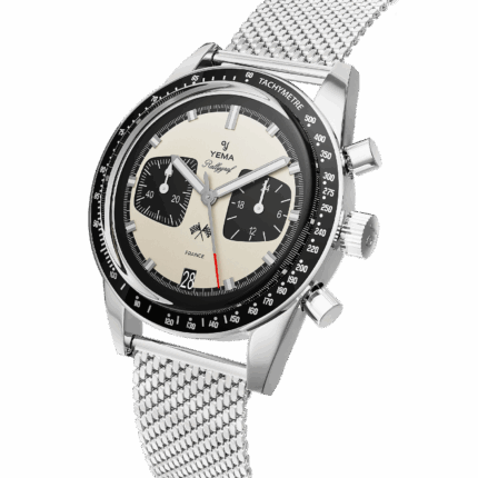 Montre Yema Rallygraf Meca Quartz Cadran Panda Bracelet Acier 39MM