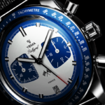 Montre Yema Rallygraf Meca Quartz Cadran Bleu Bracelet Acier 39MM