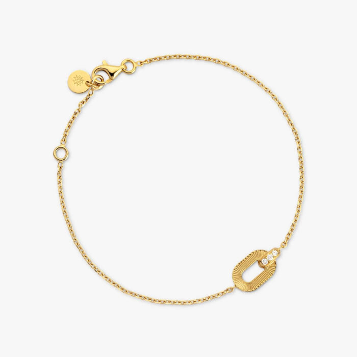 Bracelet Arthus Bertrand Ruban On Yellow Gold Diamond Chain