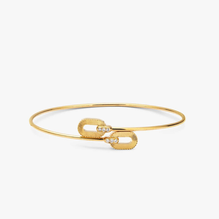 Bracelet Arthus Bertrand Ruban Flex Diamant Or Jaune