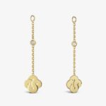 Boucles d'Oreilles Arthus Bertrand Enlacé Pendantes Or Jaune