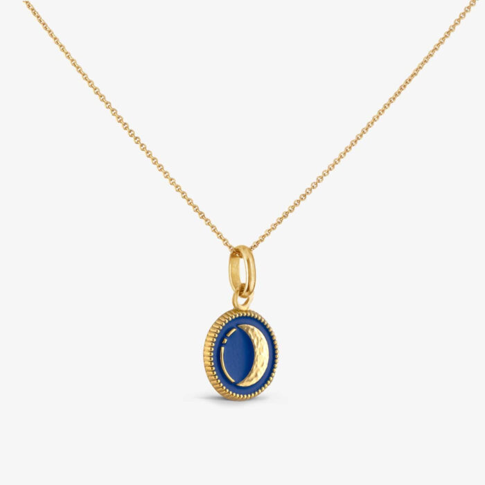 Médaille Arthus Bertrand Lune Bleu Roi Or Jaune