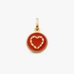 Medal Arthus Bertrand Heart Red Gold Yellow