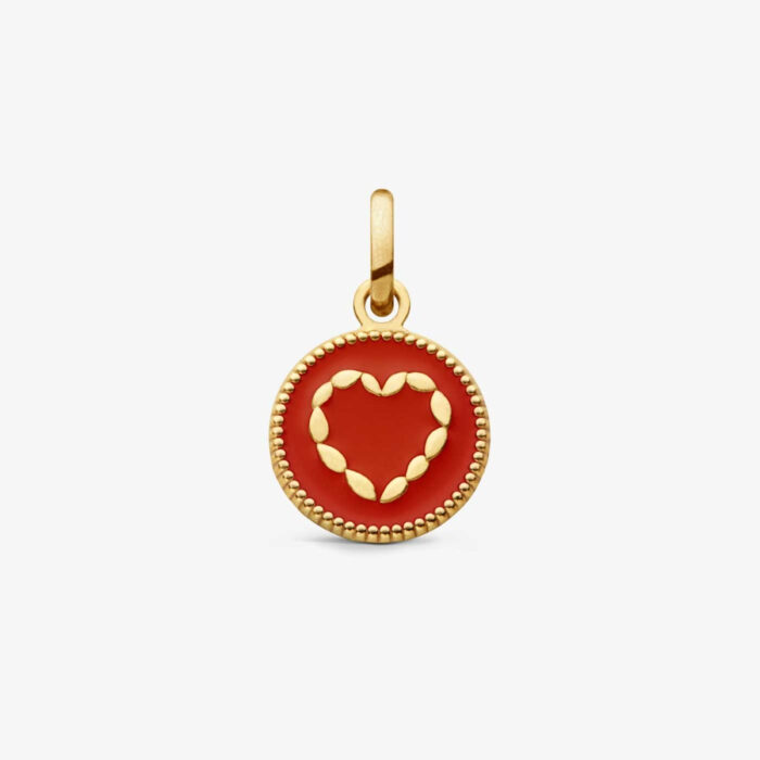 Medal Arthus Bertrand Heart Red Gold Yellow