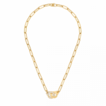 Collier Dinh Van Menottes R13.5 Or Jaune et Diamants