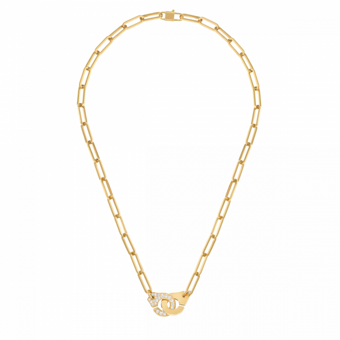 Collier Dinh Van Menottes R13.5 Or Jaune et Diamants